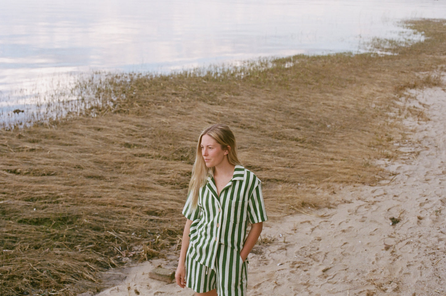 Weekend Short | Green Stripe