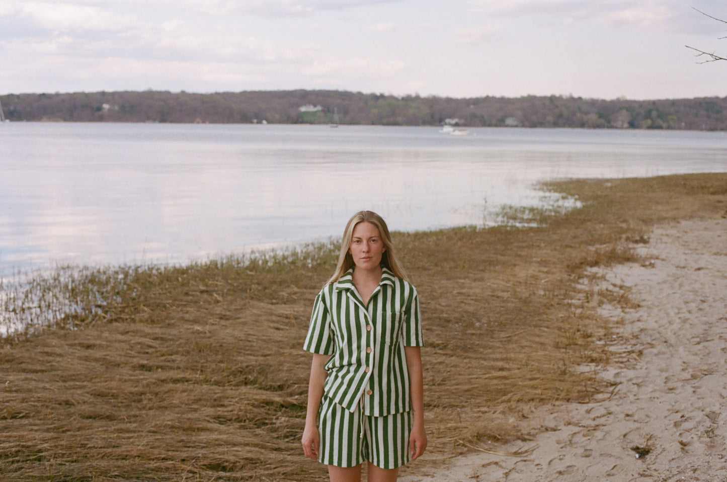 Weekend Short | Green Stripe