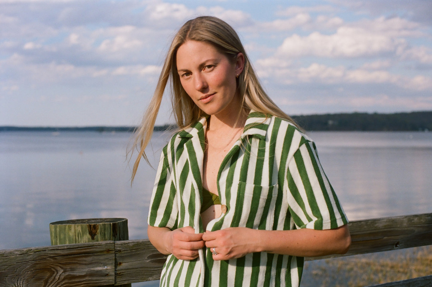 Weekend Top | Green Stripe