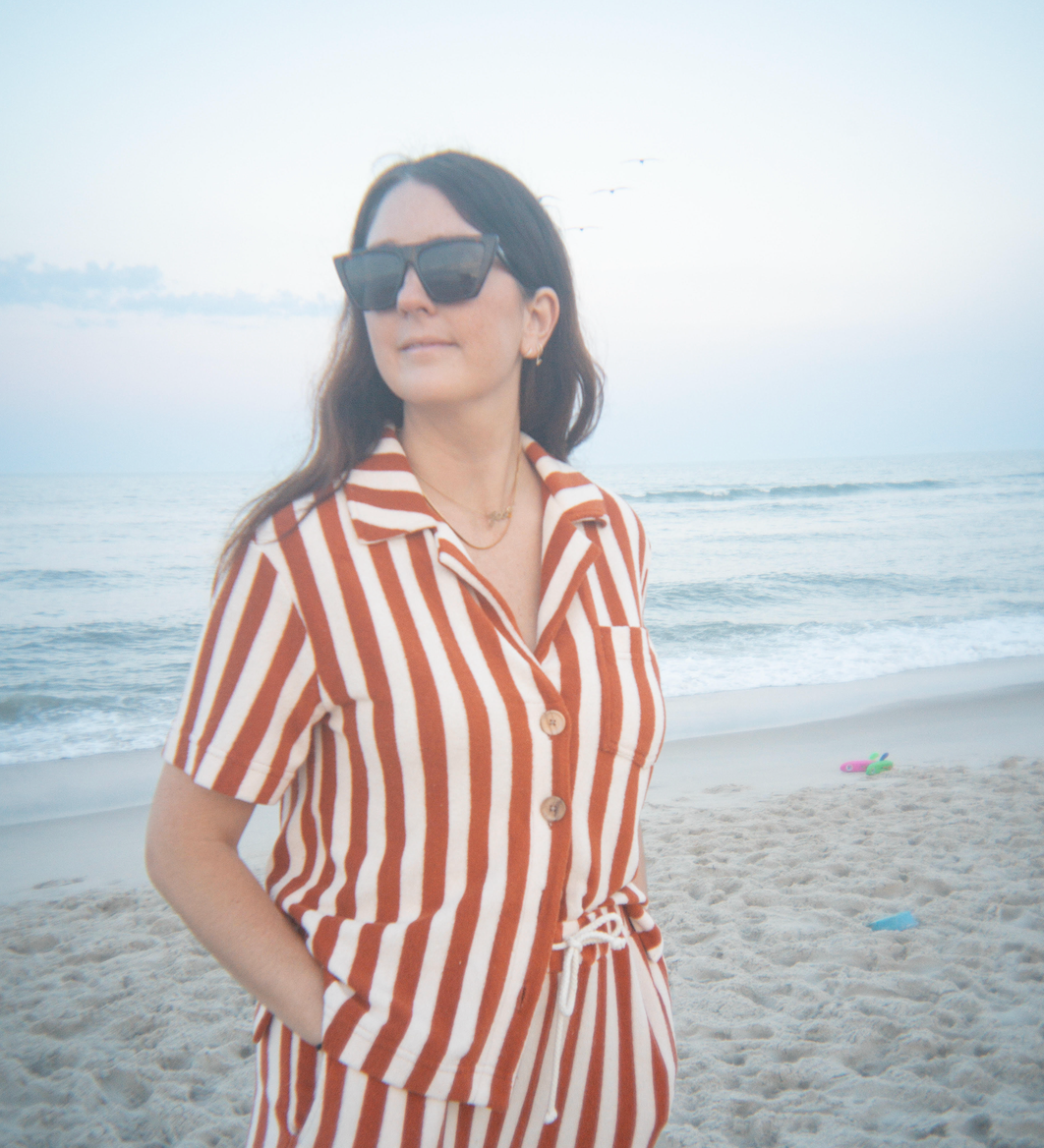 Weekend Top | Orange Stripe