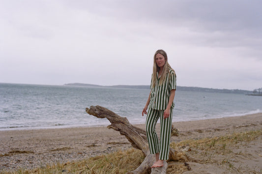 Weekend Pant | Green Stripe