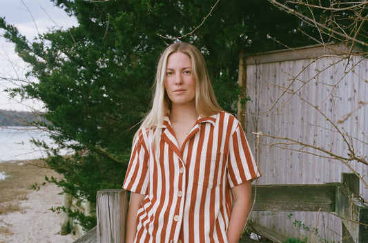 Weekend Top | Orange Stripe